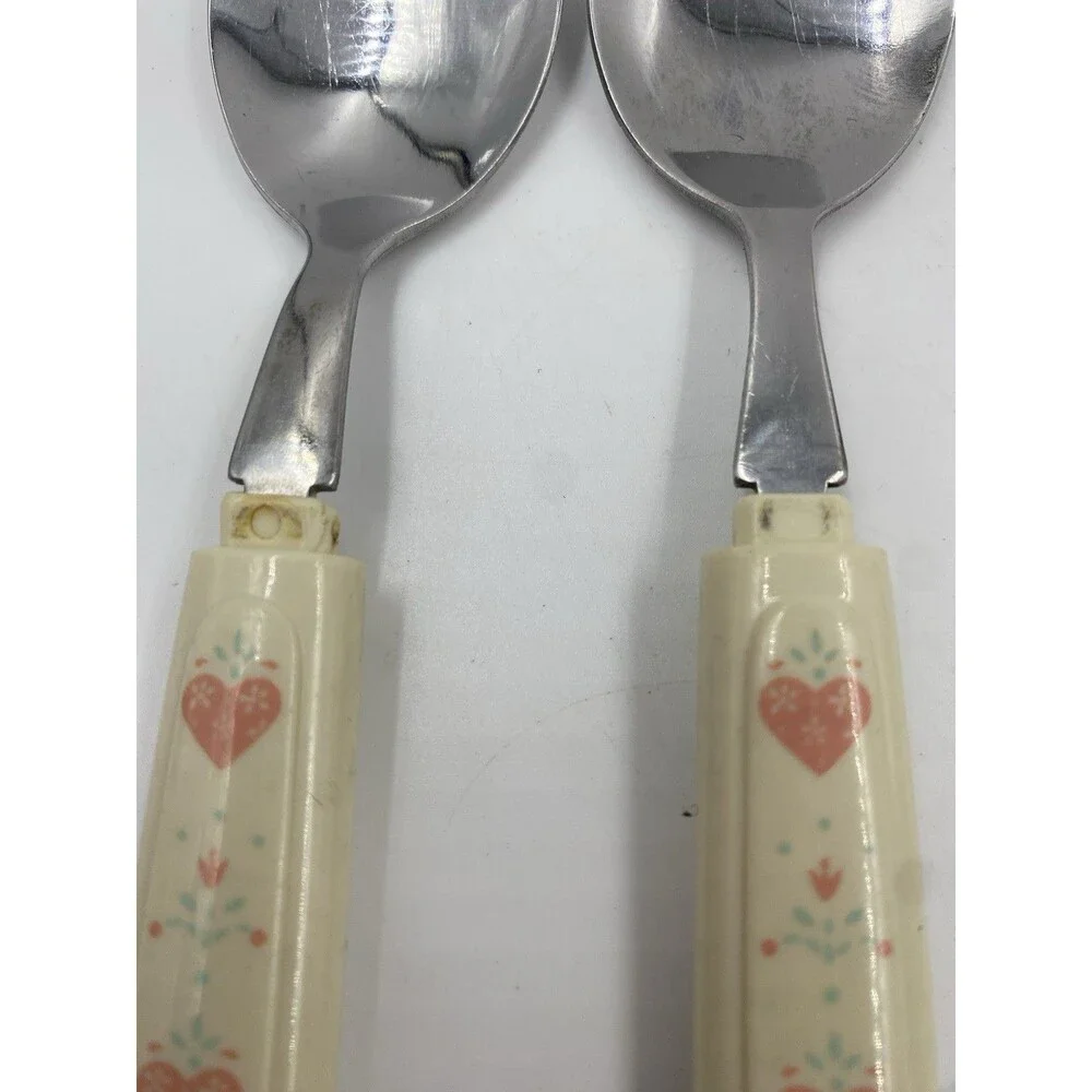 11 Pieces Mixed Corelle Forever Yours Heart Flatware Heavily Used Needs Repair